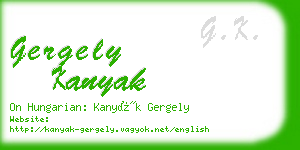 gergely kanyak business card